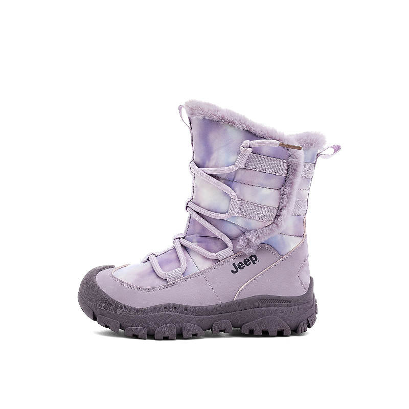 Jeep Explorer 2.0 Girls' Cotton Boots Synthetic Leather, Textile Winter Thickened And Fleece Lined