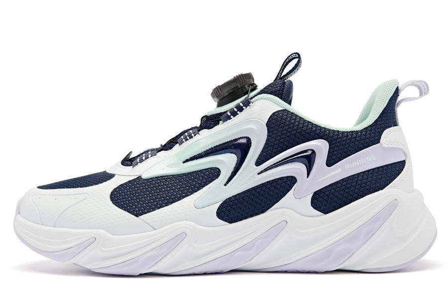 QIAODAN Low top Running Shoes White Blue Teenagers