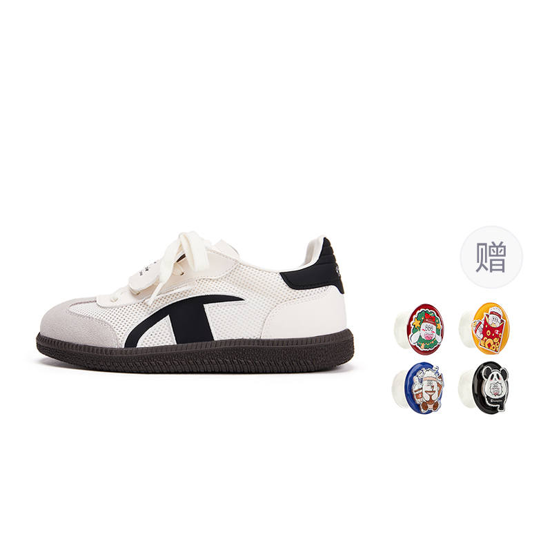 Champion Kids Slip Resistant, Abrasion Resistant, Breathable Low top Skateboard Shoes Beige/Black Kids'