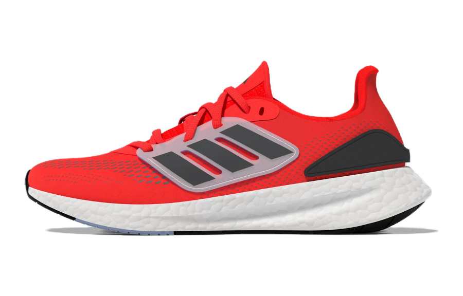 Adidas Adidas Pureboost 22 Breathable Low top Running Shoes Black Red Teenagers
