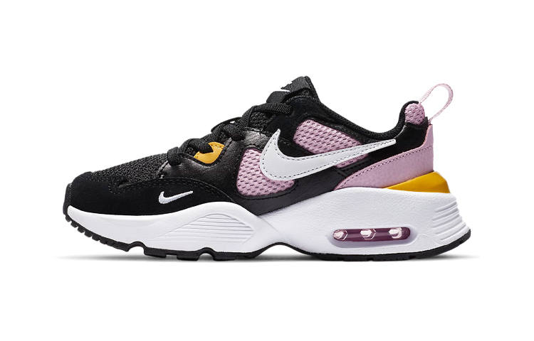 Nike Nike Air Max Fusion Cushioning, Wear Resistant Low top Kids Lifestyle Shoes Black Yellow Pink