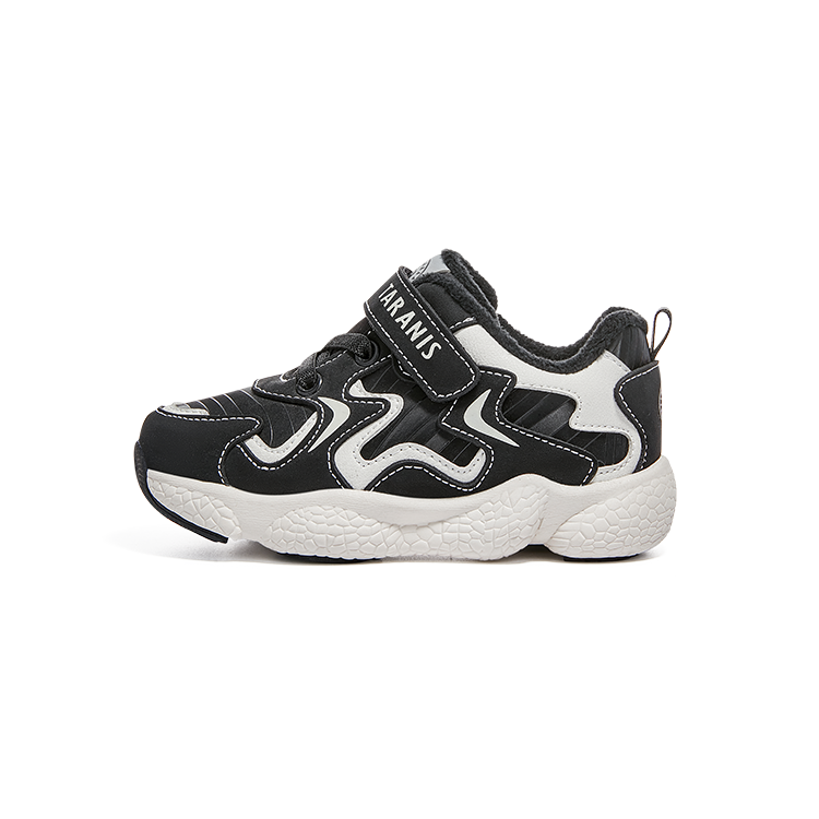 TARANIS Fleece Lined Comfortable Abrasion Resistant Thermal Abrasion Resistant Thermal Kids Lifestyle Shoes Black White