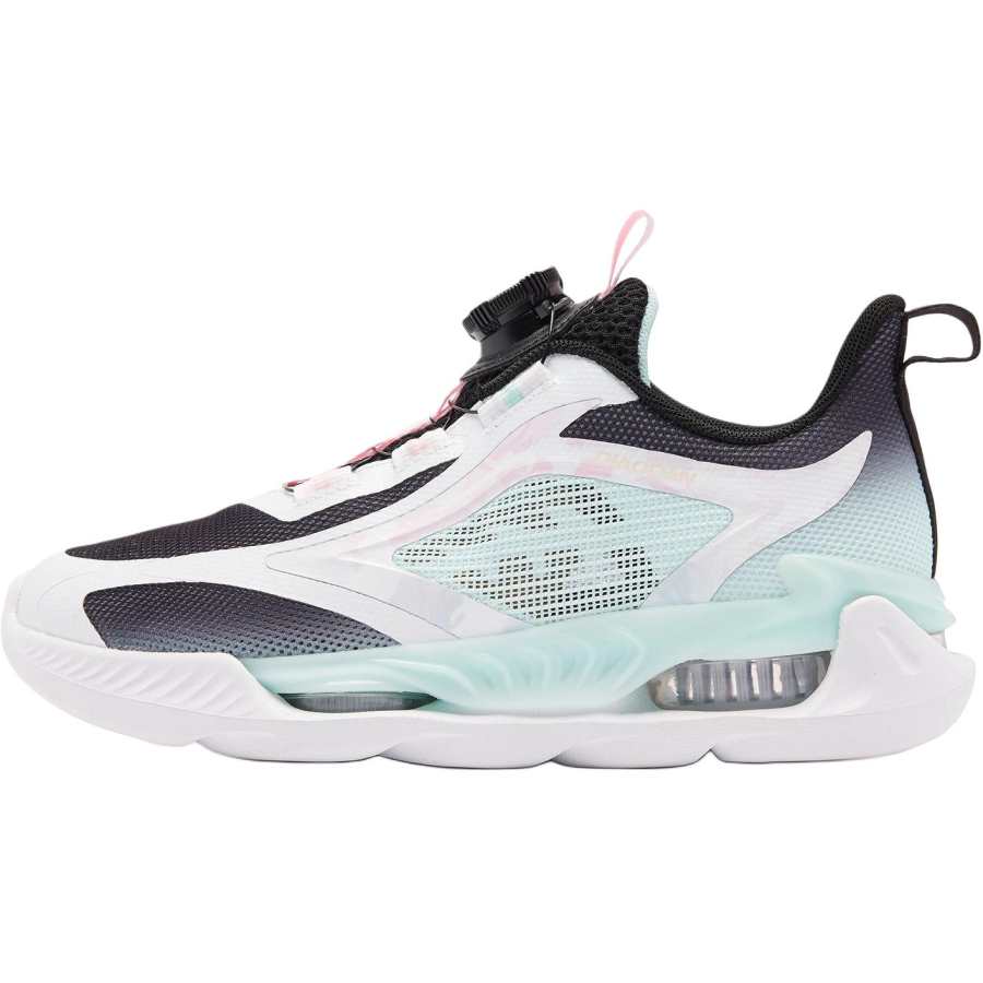 QIAODAN Low top Running Shoes Black/Light Jade Pink Teenagers