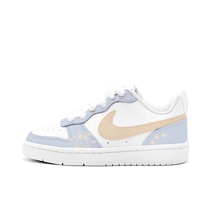 Nike Nike Court Borough Lucky Bunny, Gaibe Manufacturing Leather Low top Skateboard Shoes Blue Kids'