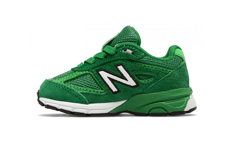 New Balance New Balance NB 990 V4 Comfortable Slip Resistant Cushioning Abrasion Resistant Breathable Low top Toddler Shoes Green