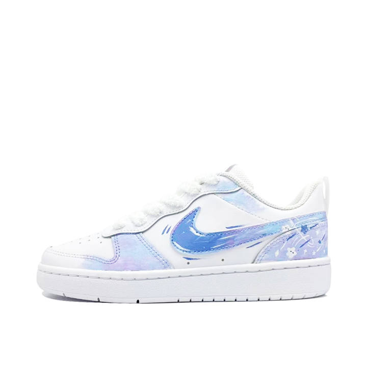 Nike Nike Court Borough Aurora Snowflake Leather Slip Resistant Cushioning Abrasion Resistant Low top