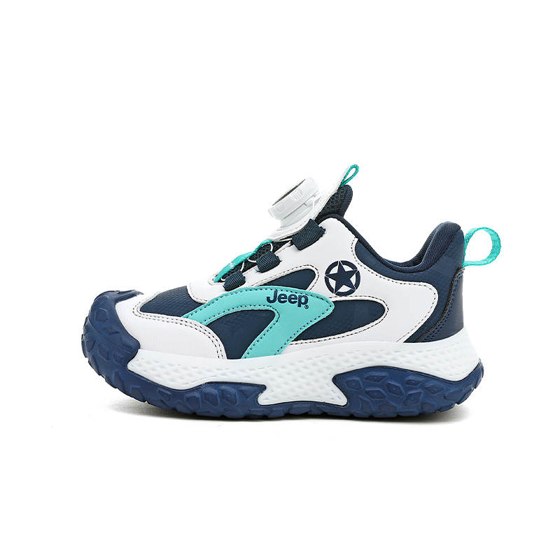Jeep Running Collection Lightweight Cushioning Slip Resistant Low top Casual Shoes Dark Moon Blue Kids'