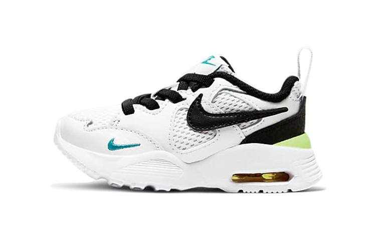 Nike Nike Air Max Fusion Cushioning Abrasion Resistant Breathable Low top Running Shoes White Black Infant And Toddler