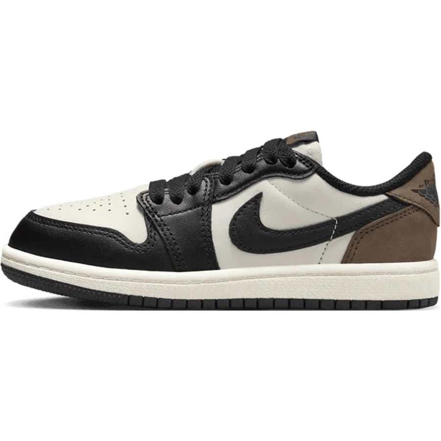 Jordan Jordan Air Jordan 1 Low top Children's Basketball Shoes Dark Brown Children Aged 3 7 Years Old