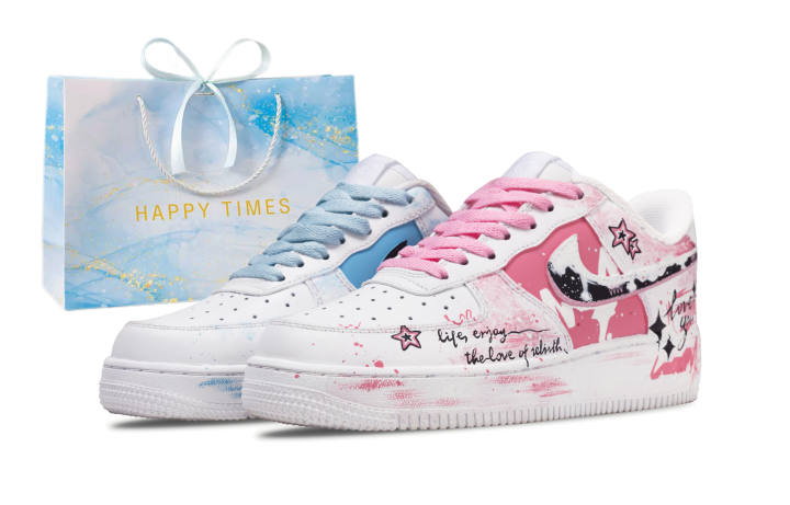 Nike Nike Air Force 1 Illusory Heartbeat, Anxious Space Leather Abrasion Resistant Slip Resistant Cushioning