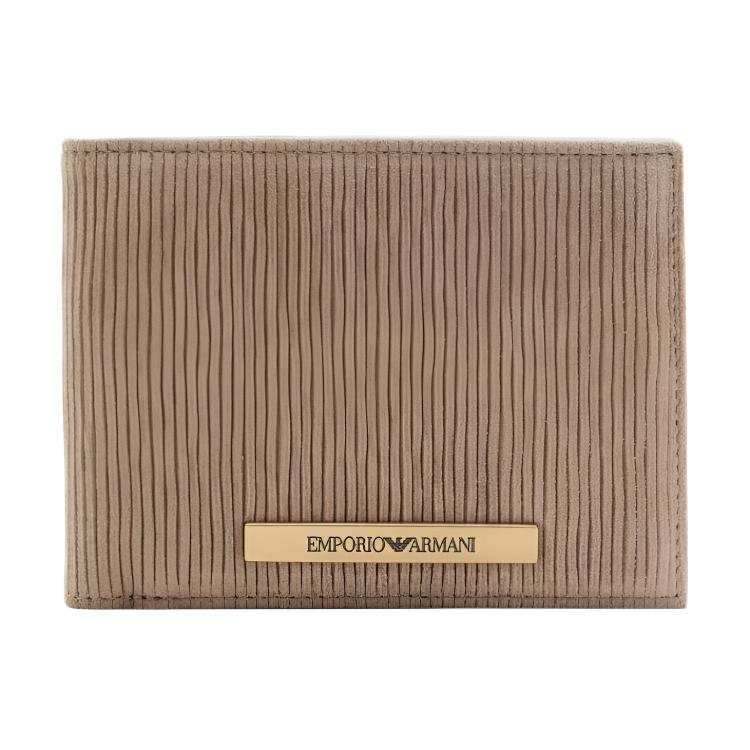 EMPORIO ARMANI Suede Wallet Women's Khaki