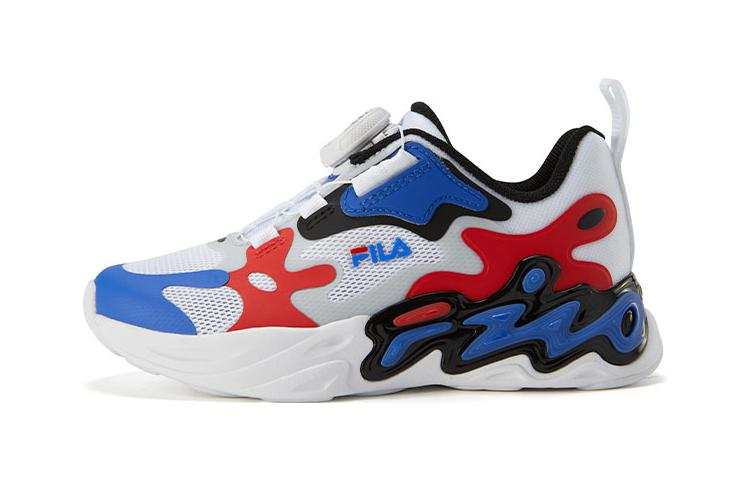 FILA KIDS Sports Slip Resistant Abrasion Resistant Low top Kids' Running Shoes Blue Pink Children Aged 3 7 Years Old