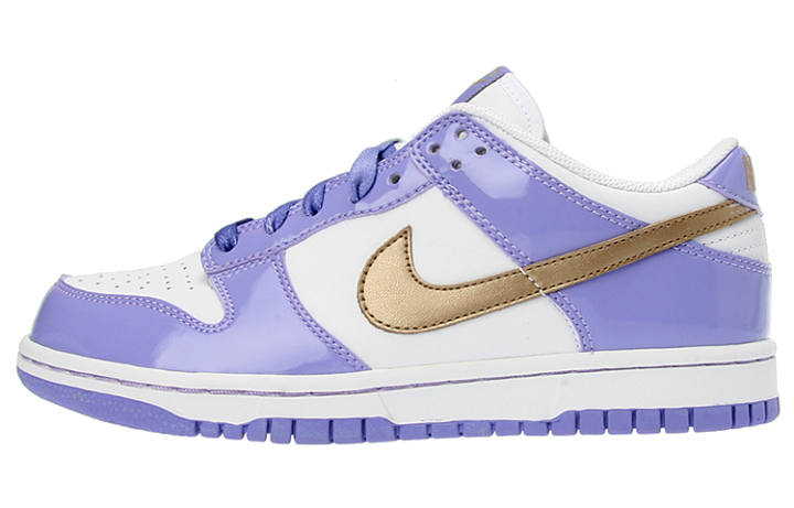 Nike Nike Dunk Slip Resistant Abrasion Resistant Low top Skateboard Shoes White Purple Unisex