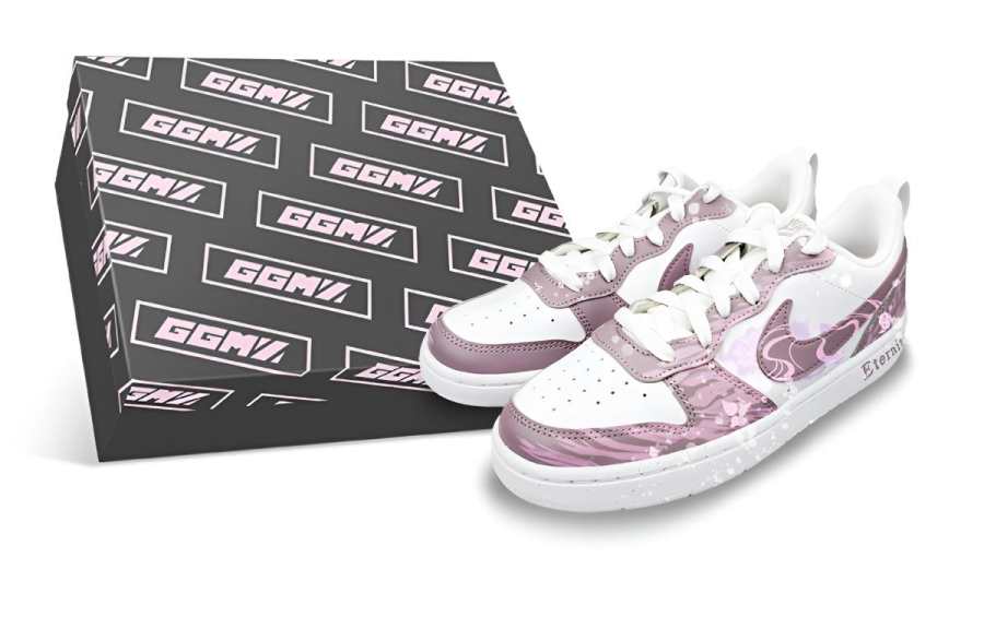 Nike Nike Court Borough Mianye Rose Abrasion Resistant Low top Kids' Skateboarding Shoes White Unisex
