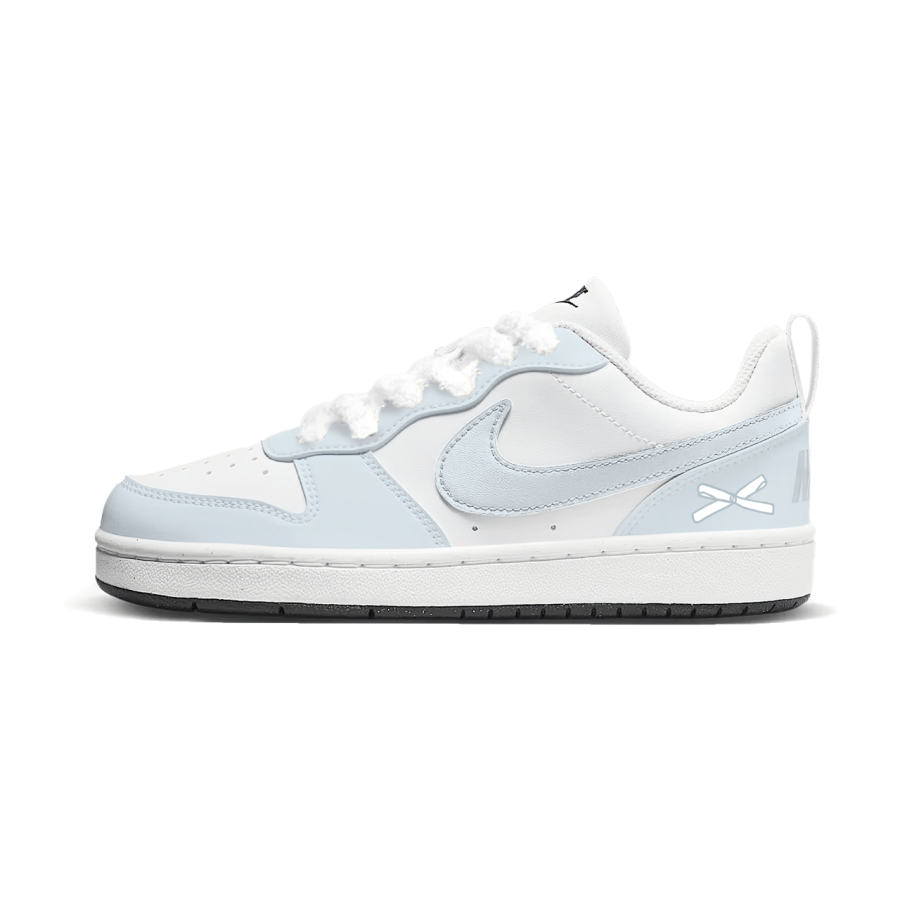 Nike Nike Court Borough Clear Fleece Low top Kids' Skateboarding Shoes Blue White Unisex