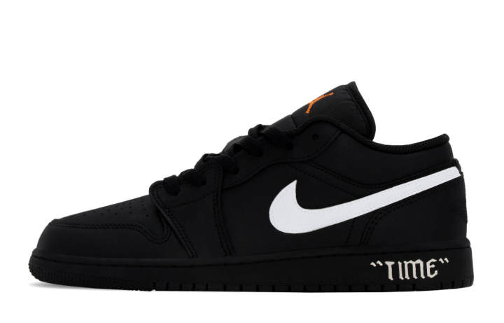 Jordan Jordan Air Jordan 1 Black Warrior Black Slip Resistant Abrasion Resistant Slip Resistant Abrasion Resistant Low top