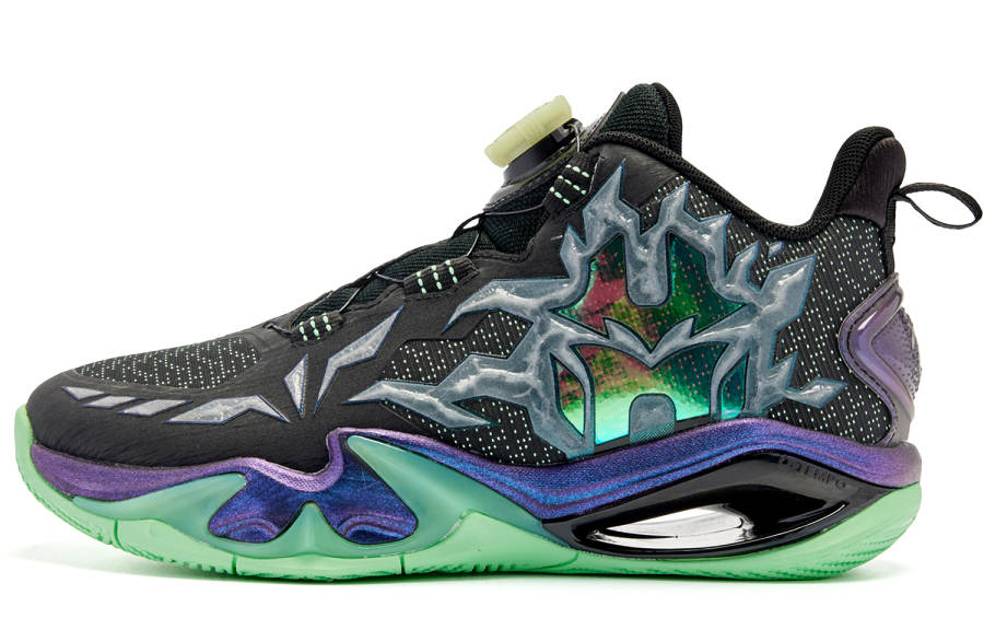 QIAODAN Phantom Warrior 6.0 Mid top Basketball Shoes Aurora Green Unisex