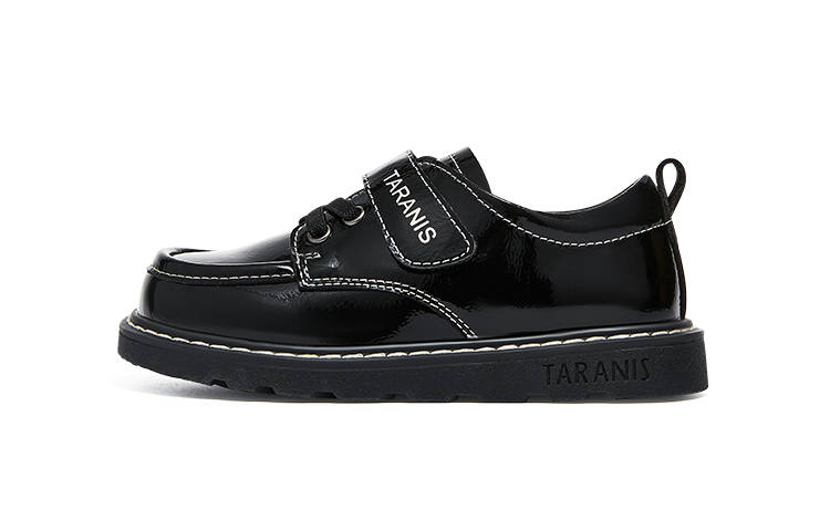 TARANISMETA Slip Resistant Slip Resistant Low top Kids' Leather Shoes Black Kids'