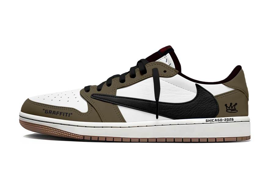 Jordan Travis Scott x Jordan Air Jordan 1 Mocha Crown Cushioning Abrasion Resistant Breathable
