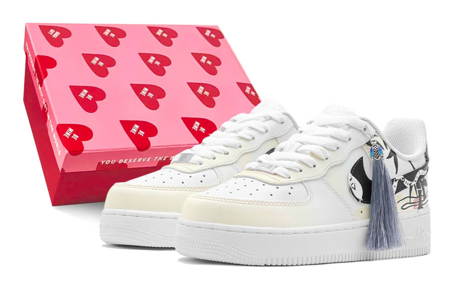 Nike Nike Air Force 1 LE Air Force 1 Synthetic Leather Low top Kids' Skateboarding Shoes Champagne Teenagers
