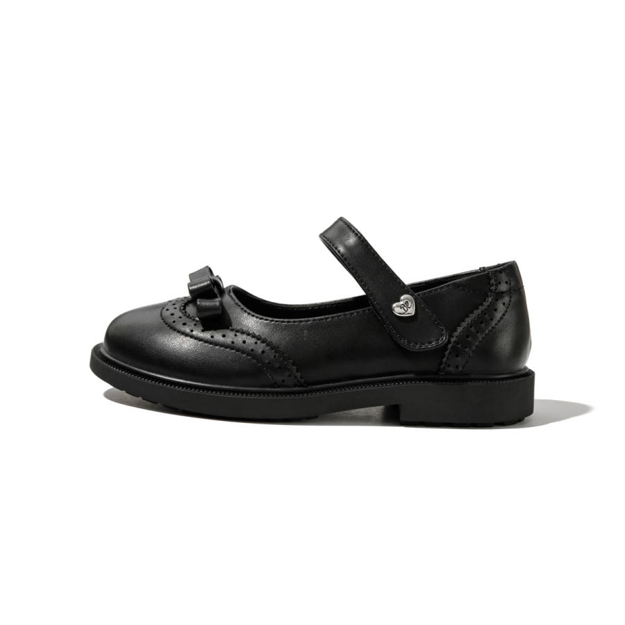 BELLE Slip Resistant Anti Kick Abrasion Resistant Breathable Kids' Leather Shoes Black Kids'