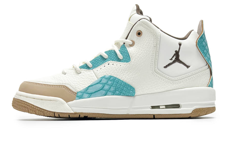 Jordan Jordan Courtside 23 Synthetic Leather Mid top Children's Basketball Shoes Ecru Teenagers