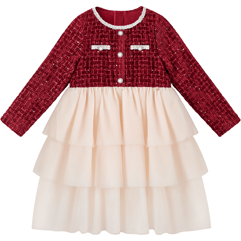 Disney Kids Dresses Crew Neck Thickness Mid Length