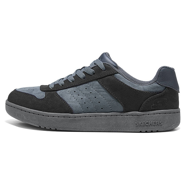 Skechers Kids Slip Resistant Abrasion Resistant Low top Kids' Skateboarding Shoes Black Blue Teenagers