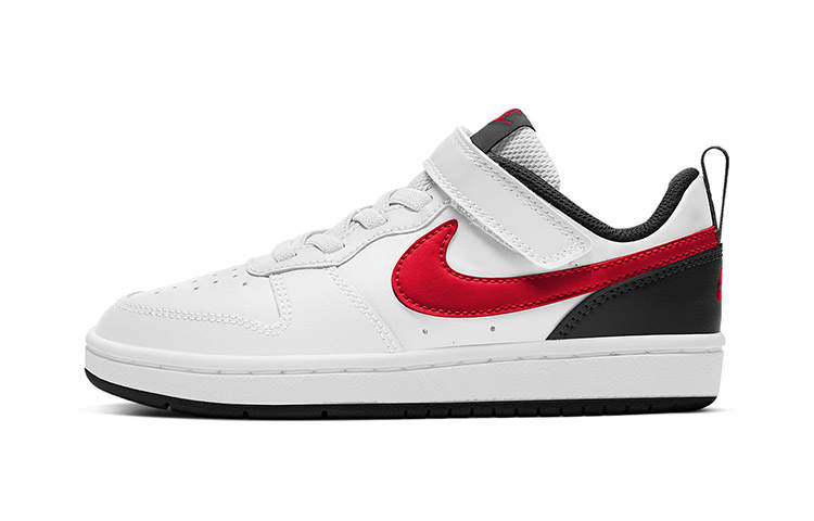 Nike Nike Court Borough 2 Low top Skateboard Shoes White Red Black Children Aged 3 7 Years Old