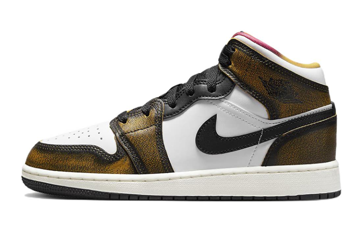 Jordan Jordan 1 Mid SE Orange Wear Away GS