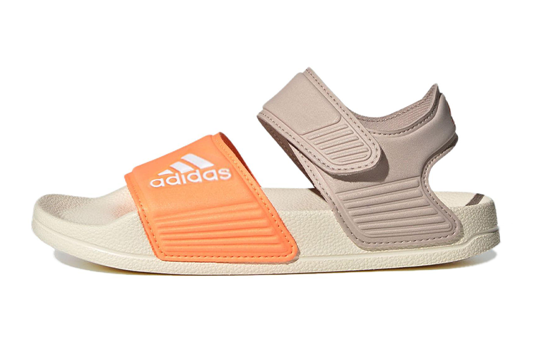 Adidas Adidas Adilette Sandals Comfortable Slip Resistant Abrasion Resistant Children's Sandals Gray Orange White Kids'