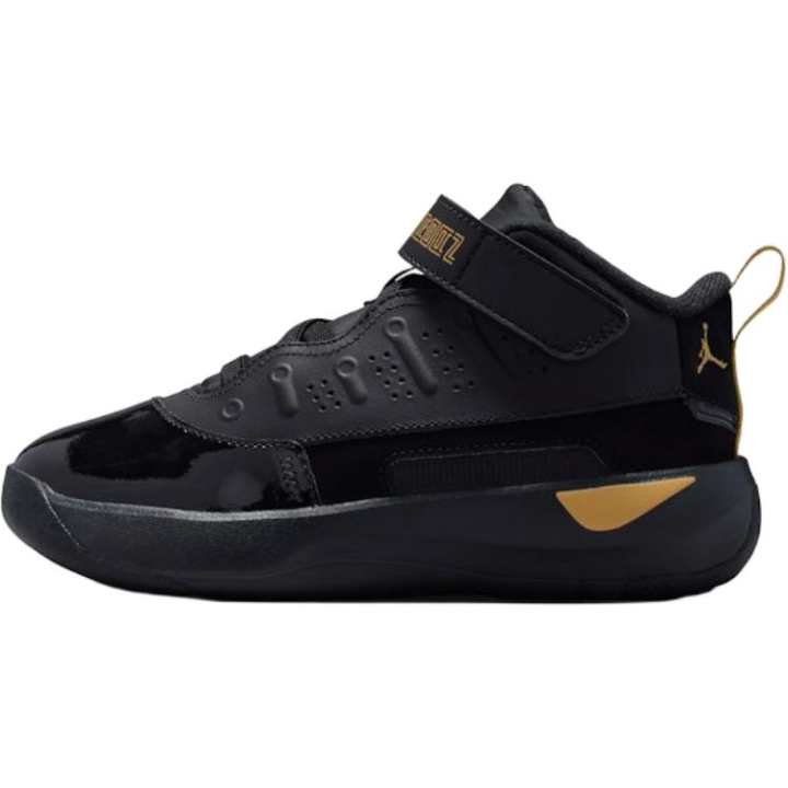 Jordan Jordan Max Aura 7 Mid top Children's Basketball Shoes Black Gold