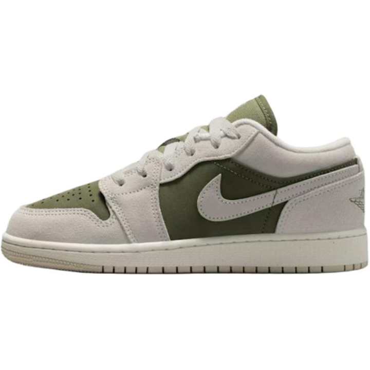 Jordan Jordan Air Jordan 1 Low top Basketball Shoes Gray Green Unisex