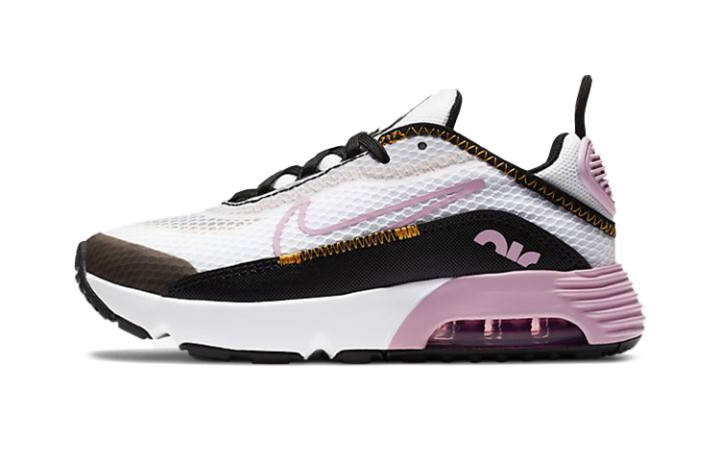 Nike Nike Air Max 2090 Cushioning Rebound Low top Running Shoes Black White Pink Children Aged 3 7 Years Old