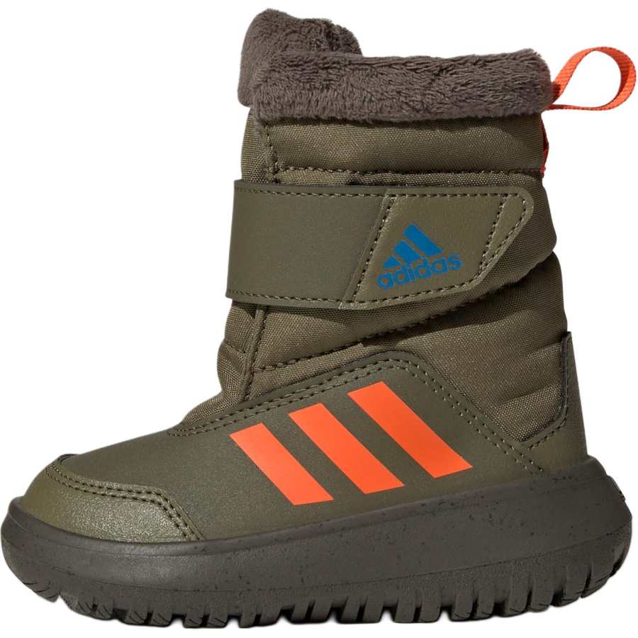 Adidas Adidas WINTERPLAY Comfortable Slip Resistant Anti Kick Slip Resistant Anti Kick High top Toddler Shoes Brown Green