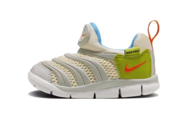 Nike Nike Dynamo Free TD Synthetic Leather Slip Resistant Anti Kick Low top Baby & Toddler Shoes Gray Green