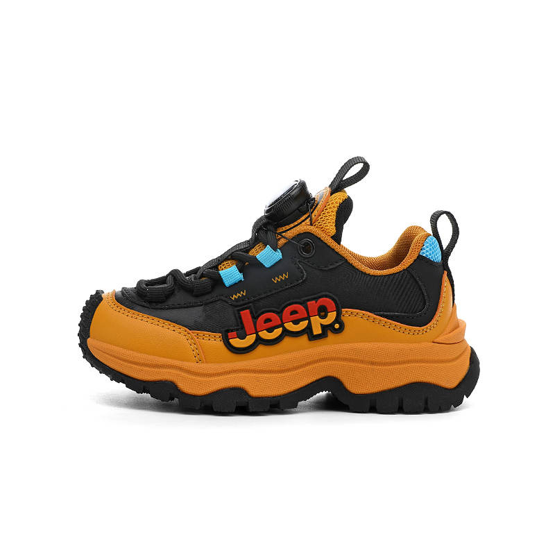 Jeep Running Collection Cushioning Abrasion Resistant Cushioning, Wear Resistant Low top Running Shoes Black Yellow