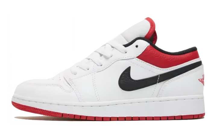 Jordan Jordan Kids Air Jordan 1 Low "White/Gym Red" Sneakers