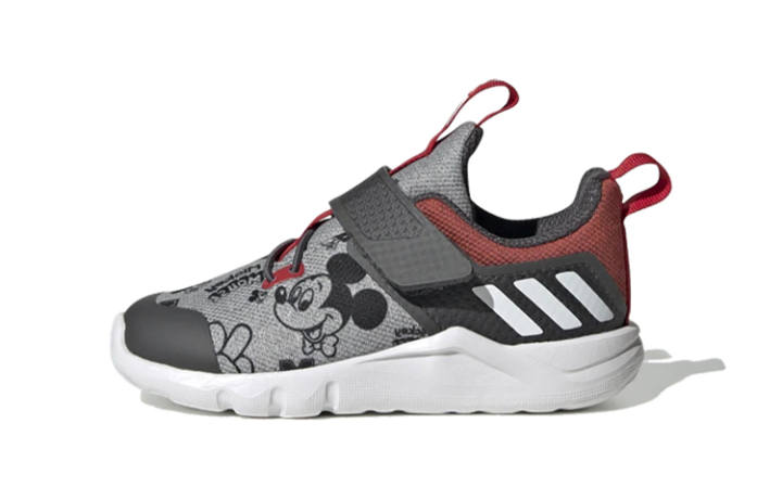 Adidas Disney x Adidas Rapida Mickey Mouse Cushioning Slip Resistant Cushioning Slip Resistant Low top Toddler Shoes Gray