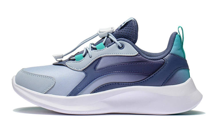 Li-Ning YOUNG Li Ning YOUNG Sports Slip Resistant Cushioning Abrasion Resistant Low top Casual Shoes Gray Blue Teenagers