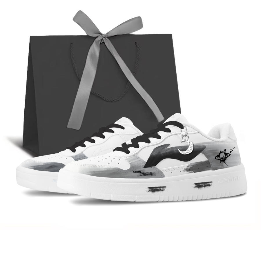 Li-Ning Li Ning Floating Boat Shopping Bag, White Sneakers, Air Force, Youth CNY 2026 Horse Year, Height Increasing Thermal