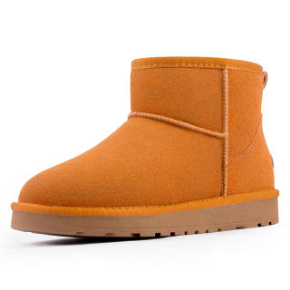 Beerus Cow Split Leather Thermal Waterproof Coverage Thickened And Fleece Lined Casual Crew Snow Boots Unisex