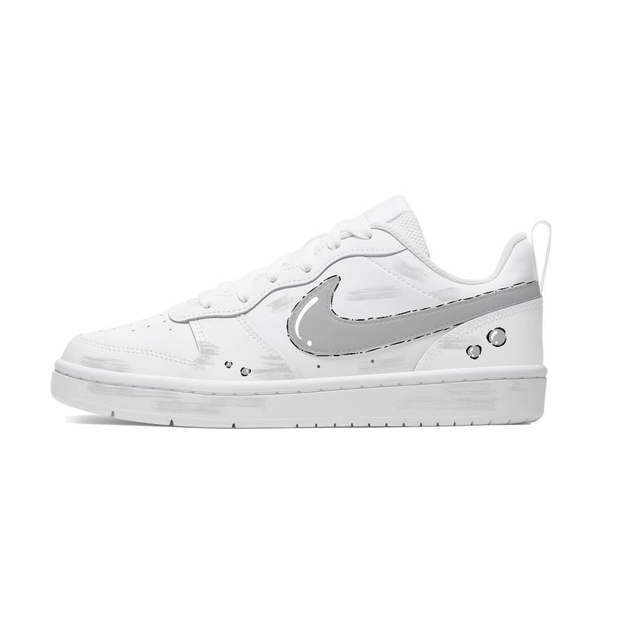 Nike Nike Court Borough Slip Resistant Abrasion Resistant Cushioning Low top Kids' Skateboarding Shoes White Unisex