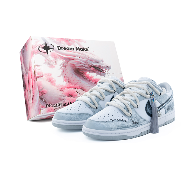 Nike Nike Dunk Phantom Pegasus Abrasion Resistant Low top Skateboard Shoes Unisex Gray White