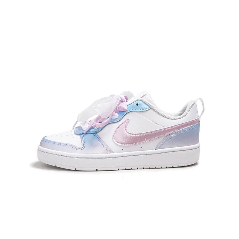 Nike Nike Court Borough 2 Synthetic Leather Slip Resistant Abrasion Resistant Slip Resistant Abrasion Resistant Low top