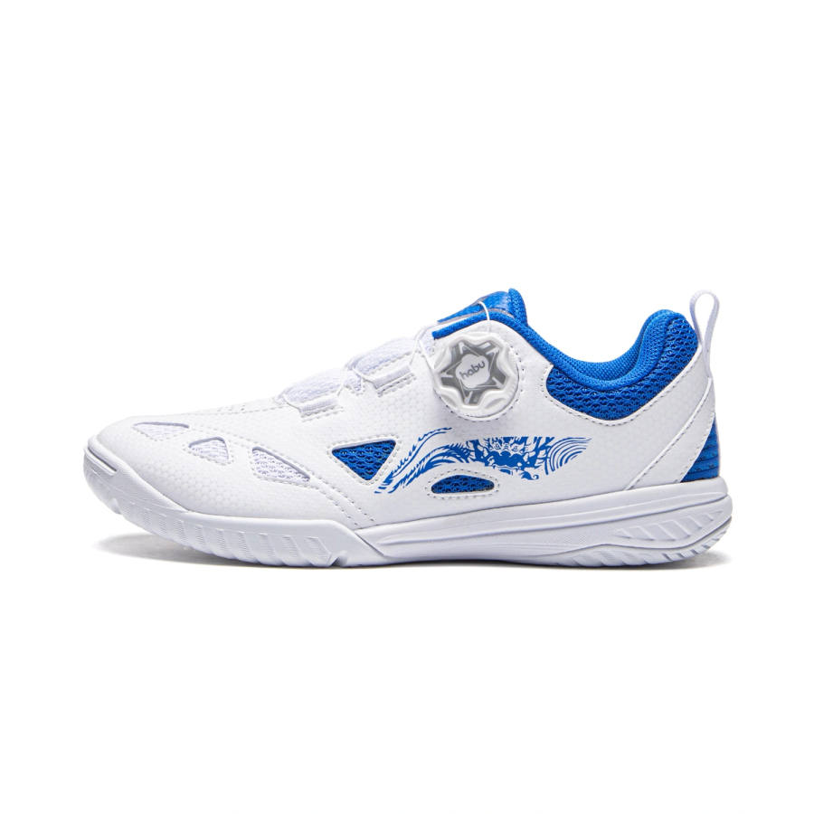 Li-Ning YOUNG Li Ning YOUNG Cushioning Rebound Breathable Low top Kids' Training Shoes Standard White/Bright Blue Kids'