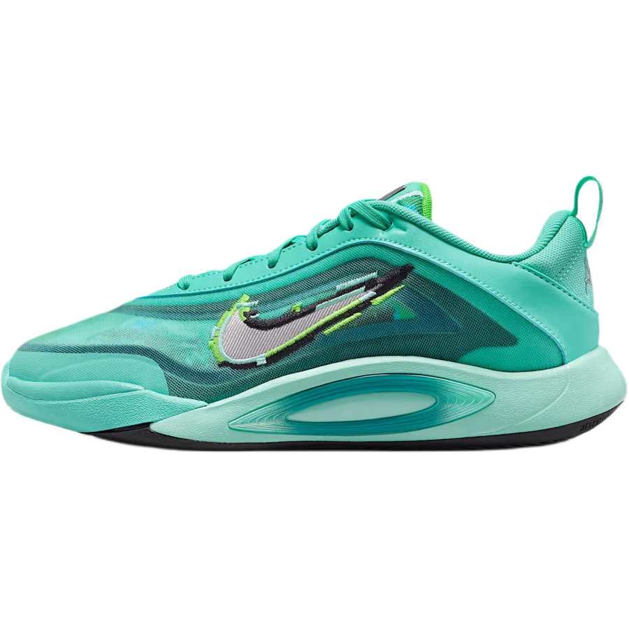 Nike Nike A'One Low top Basketball Shoes Green Silver Unisex
