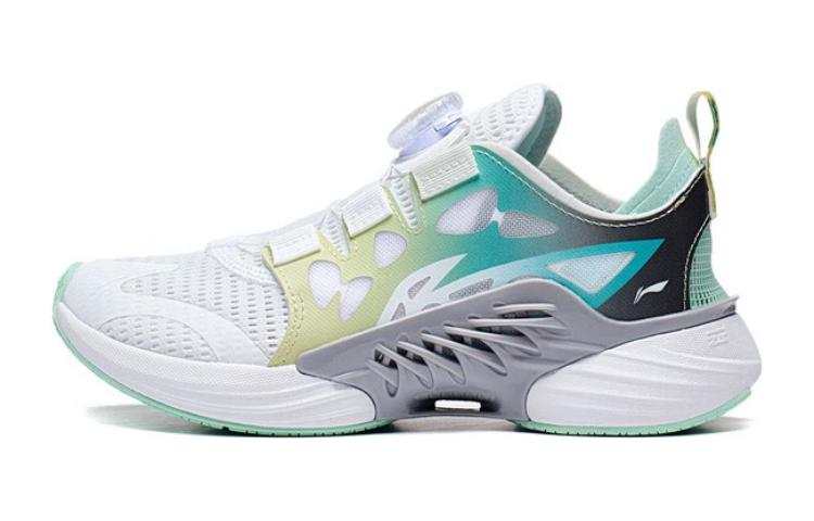 Li-Ning YOUNG Li Ning YOUNG Cyan Cloud 2.0 Slip Resistant, Abrasion Resistant, Breathable Low top Running Shoes White Gray Green