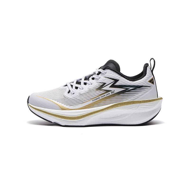 361°KIDS Feige 1.0 Achieve Success In The Exam Low top Running Shoes White Black Gold Unisex