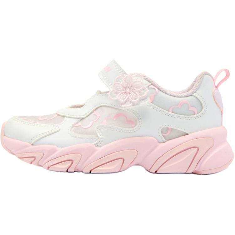 QIAODAN Abrasion Resistant Breathable Low top Kids Lifestyle Shoes White Pink Children Aged 3 7 Years Old